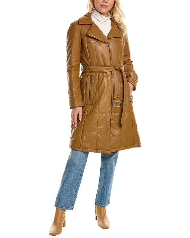 Kenneth Cole Belted Trench Coat