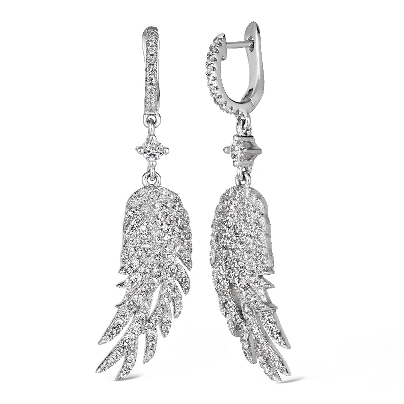 Angel Wings Crystalline Earrings