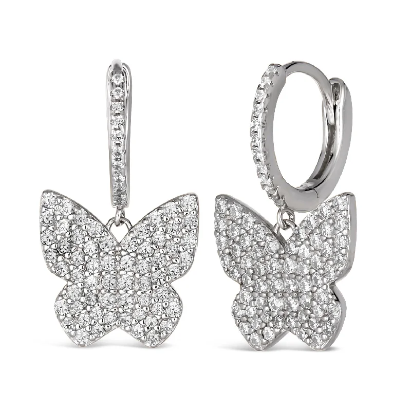 Diamond Essence Butterfly Earrings