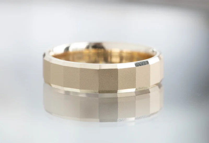 The Faceted Gold Wedding Band