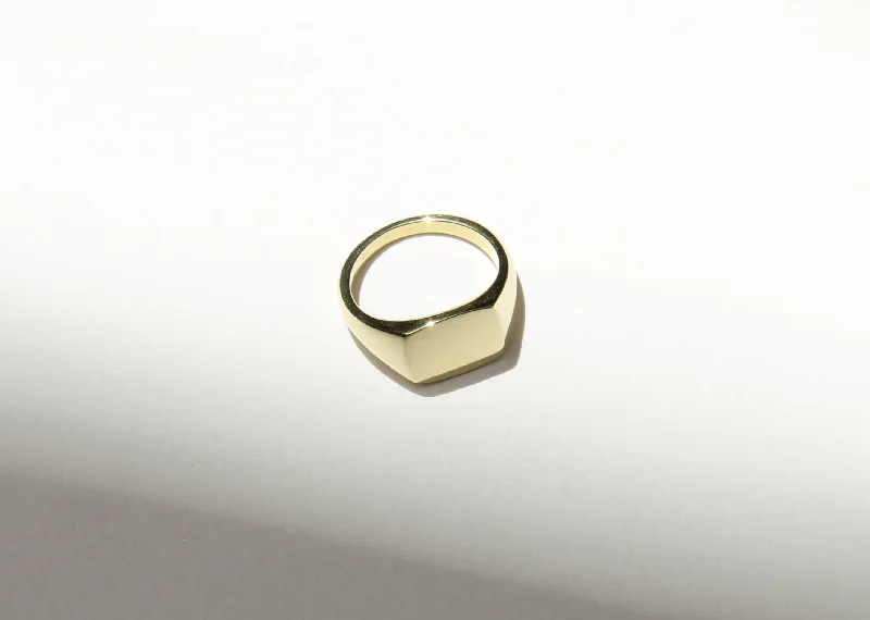 Mens Cushion Signet Ring