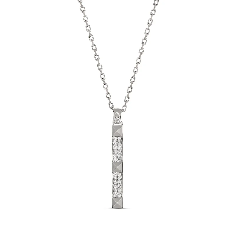 R.08® Deux Diamond Bar Necklace | White Gold