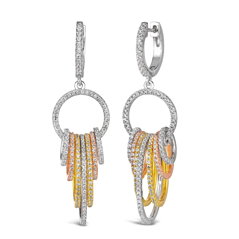 Trifecta Diamond Crystalline Earrings