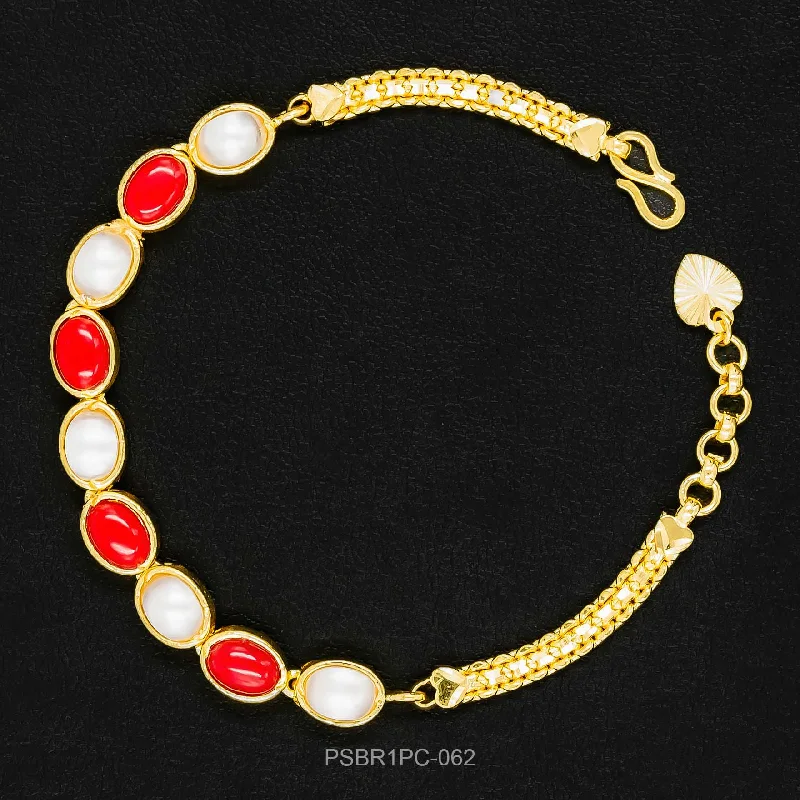 24ct Heavy Gold Plated Stone Bracelet Bangle PSBR1PC-062