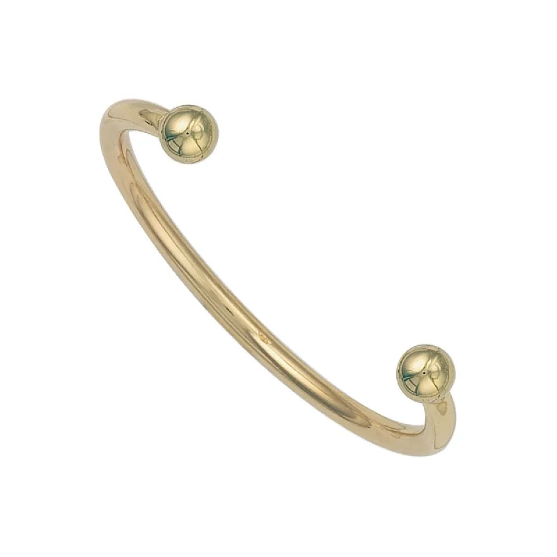 9K Yellow Gold Solid Torc Bangle