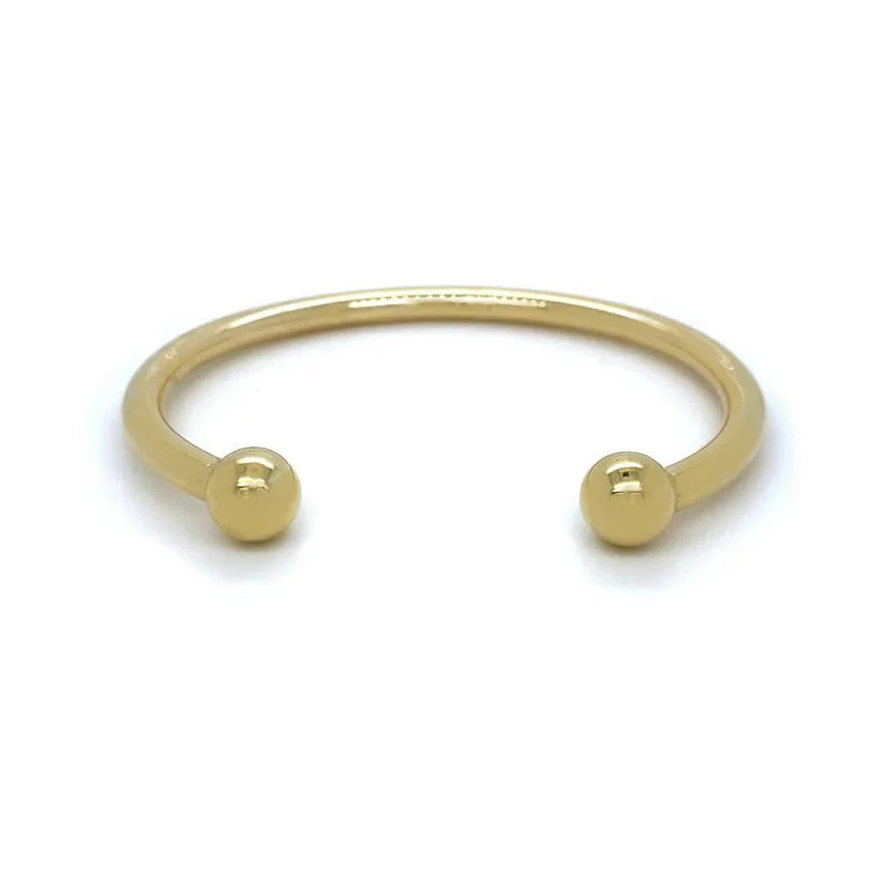 9K Yellow Gold Solid Torque Bangle