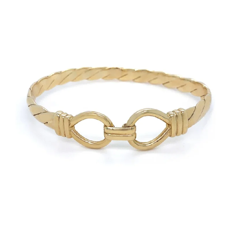 9K Yellow Gold Twist Bangle