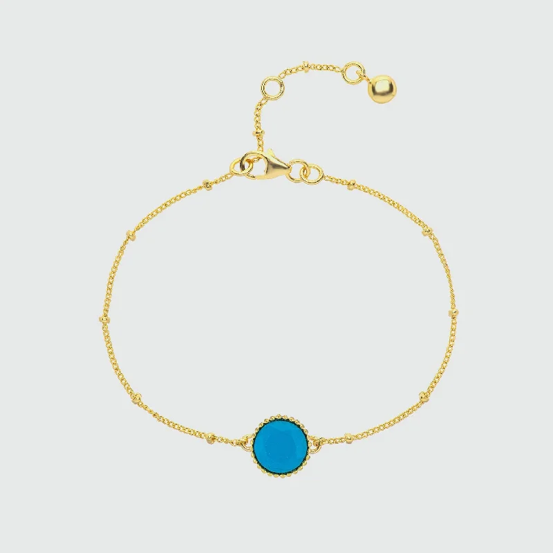 Barcelona December Turquoise Birthstone Bracelet