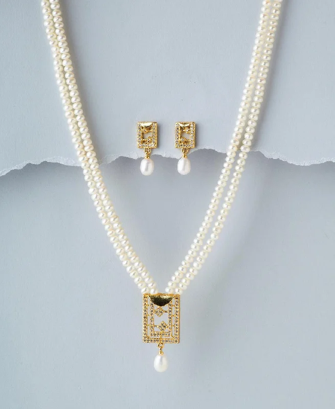 Classic Real Pearl Necklace Set