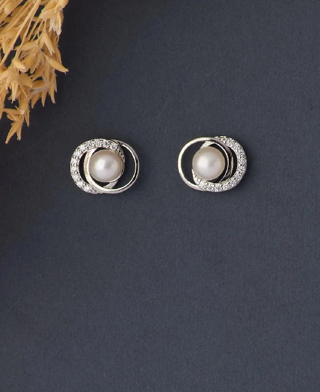 Classic White Stud Pearl Earring