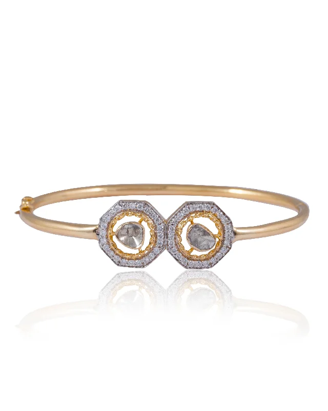 Emily  Polki And Diamond  Bangle