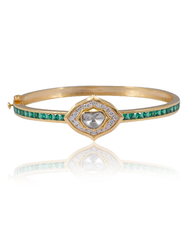 Seline Polki And Diamond  Bangle