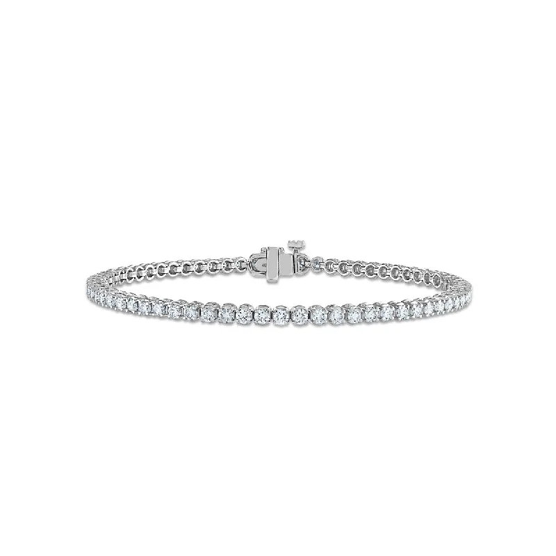 Signature EcoLove 3 CTW Lab Grown Diamond 7-inch Tennis Bracelet in 14KT White Gold