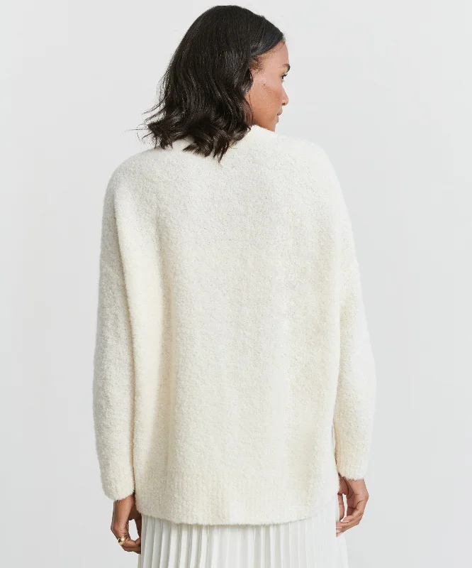 Alpaca Boucle Cocoon Crewneck