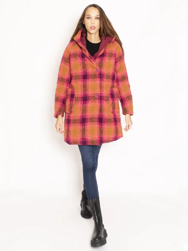 Parka Reversibile Check - Prugna