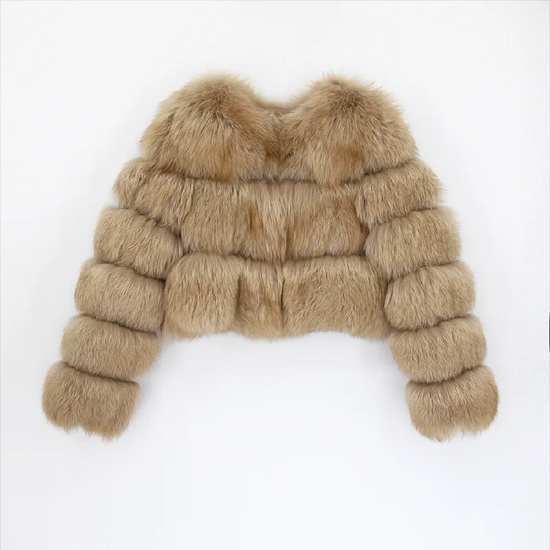 QIUCHEN QC22068  2022 New Warm Fashion Winter Short Thick Women Jacket Silver Arctic Fox  Real Fox Fur Coat