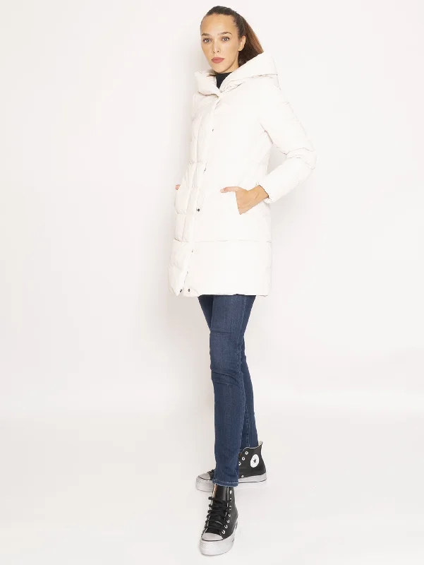 Giaccone Parka in City Fabric - Bianco