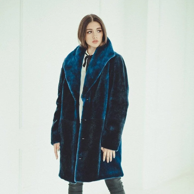 Beaver Fur Jacket (Blue)