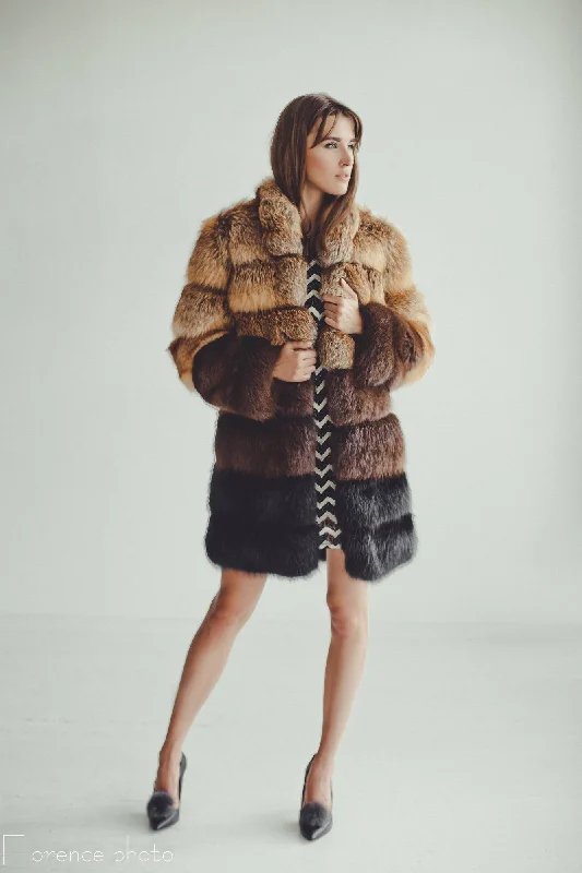 Fox Fur Coat (Multicolor)