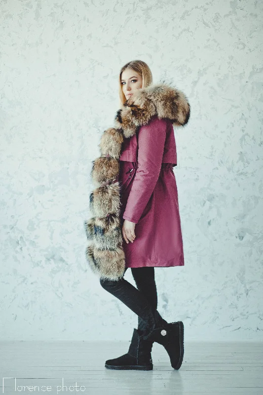 Raccoon Fur Parka Jacket