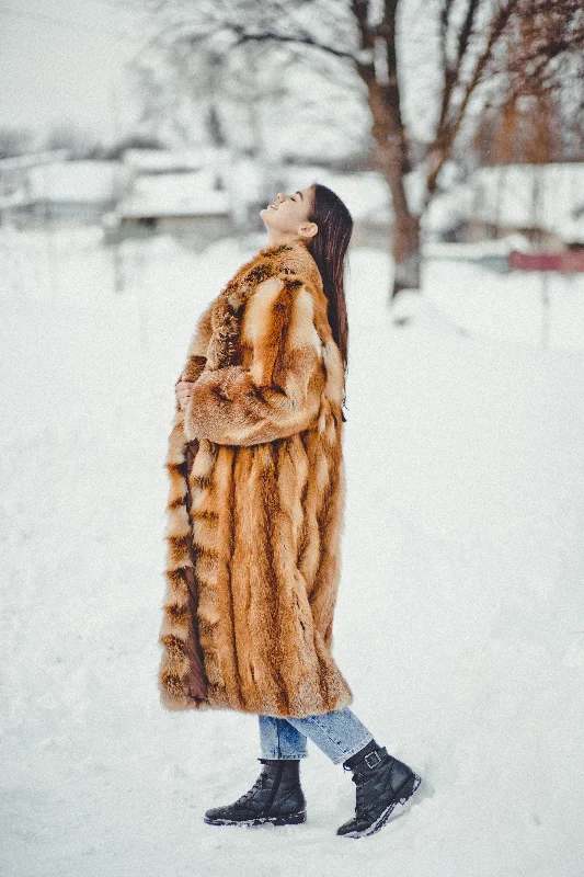 Fox Fur Long Jacket