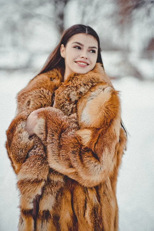 Fox Fur Long Jacket