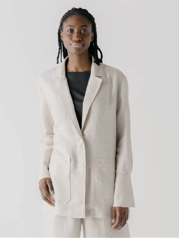 Marrakesh Hemp & Linen Blazer | Stone