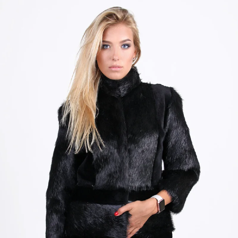 Nutria Fur Coat (Black)