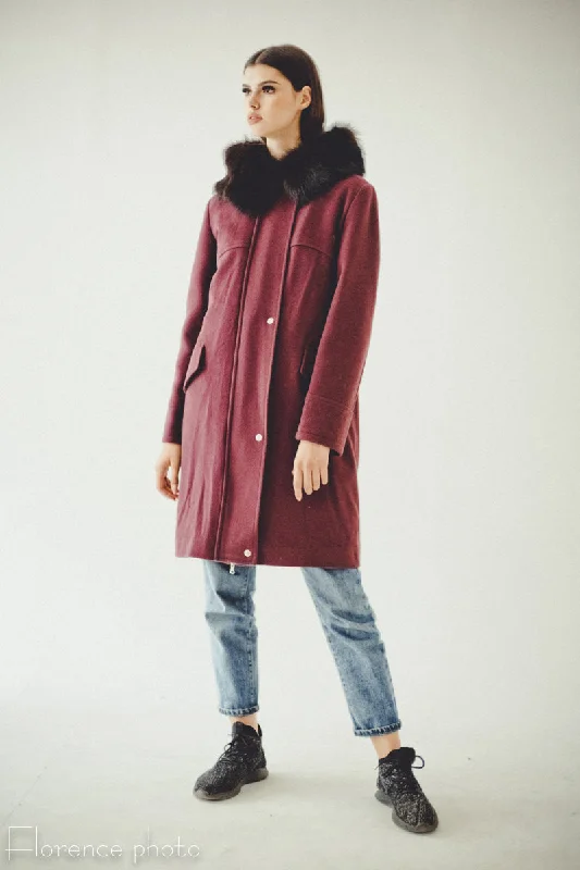 Sale Real Fur Parka Coat