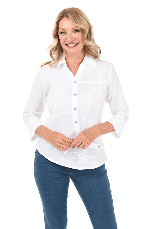 Orion Curved Button-Front Shirt