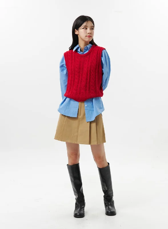 Cable Knit Vest OO312