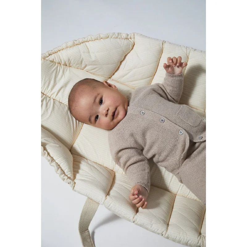 COPENHAGEN COLORS Beige Cashmere Classic Baby Cardigan