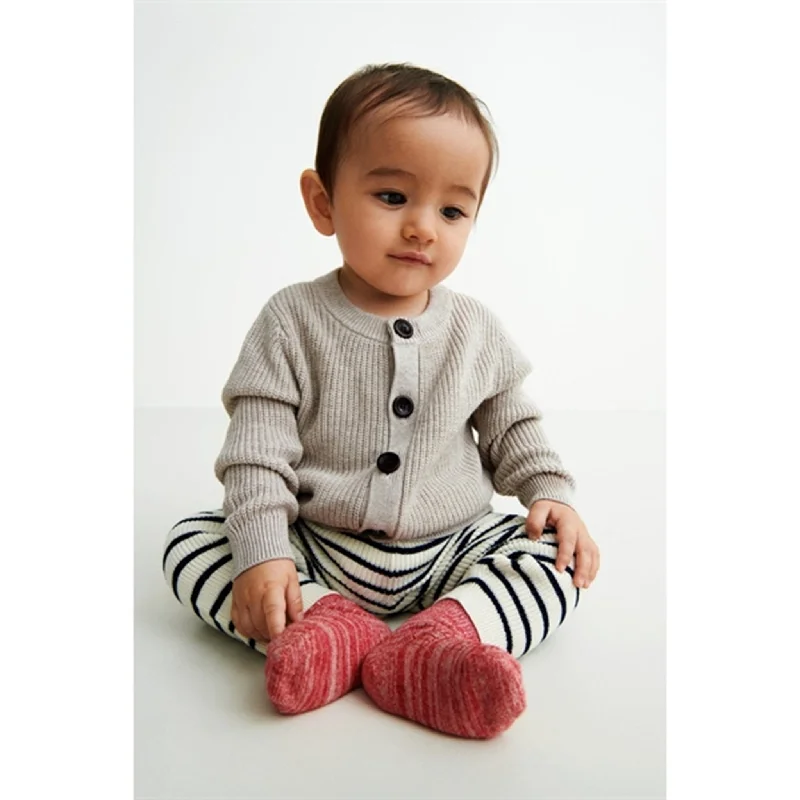 FUB Taupe Melange Baby Rib Cardigan