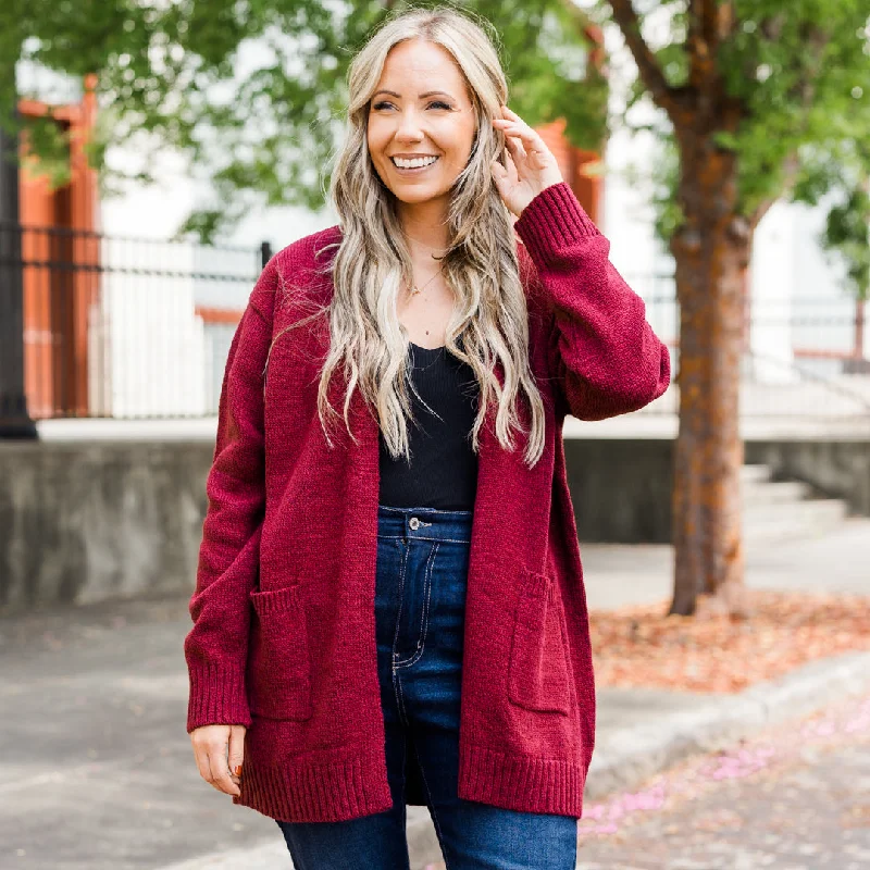 Go Everywhere Cardigan, Cabernet