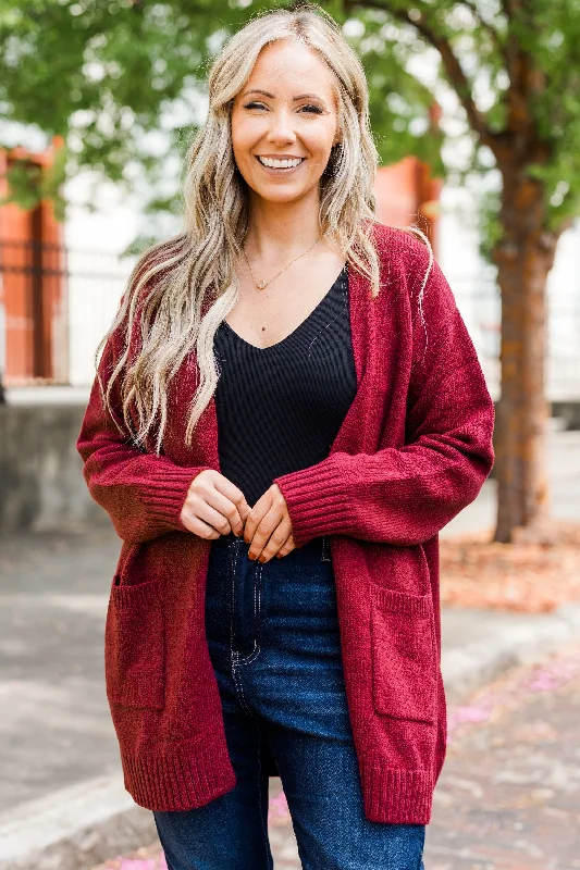 Go Everywhere Cardigan, Cabernet