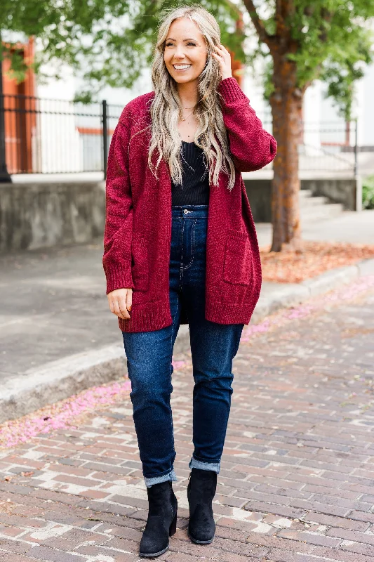 Go Everywhere Cardigan, Cabernet