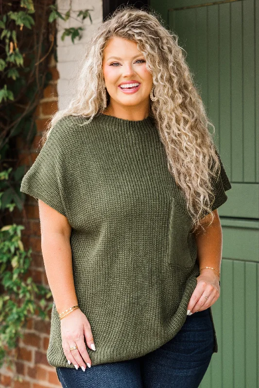 Imagine My World Sweater, Olive