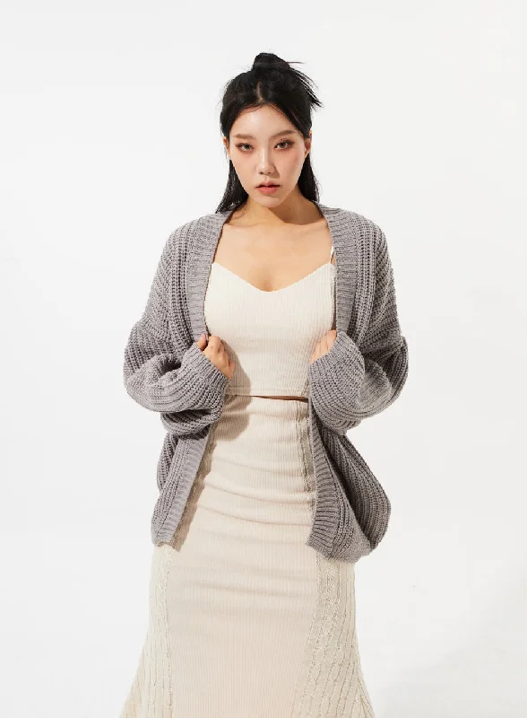 Oversized Knit Cardigan IM309