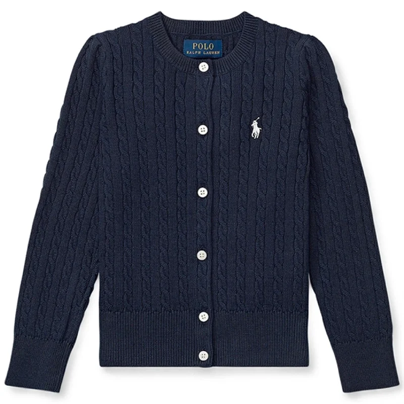 Polo Ralph Lauren Mini Cable Knit Cardigan Hunter Navy