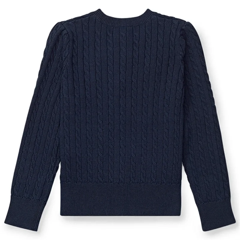 Polo Ralph Lauren Mini Cable Knit Cardigan Hunter Navy