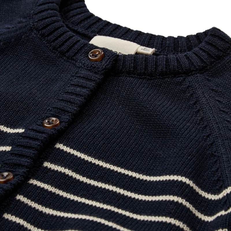 Sofie Schnoor Dark Blue Knit Cardigan