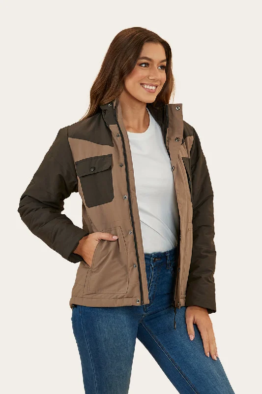 Whitney Womens Puffer Jacket - Mushroom