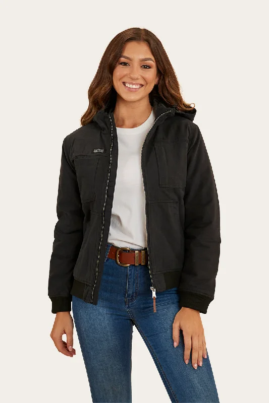 Willowra Womens Canvas Jacket - Black