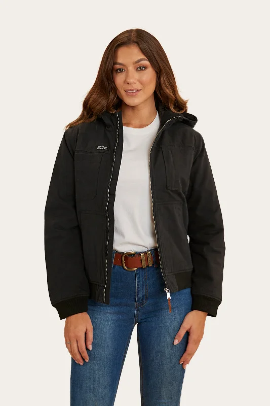 Willowra Womens Canvas Jacket - Black