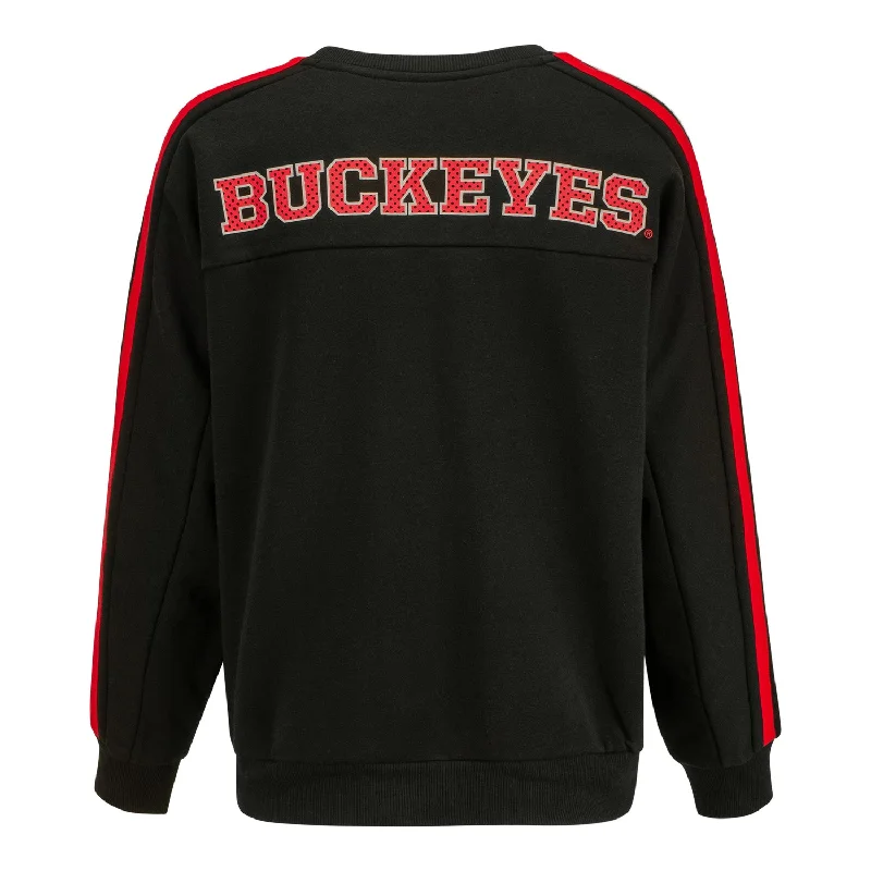 Ladies Ohio State Buckeyes Perforated O Crew Sweatshirt