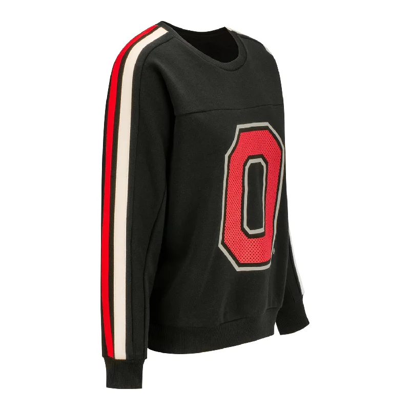 Ladies Ohio State Buckeyes Perforated O Crew Sweatshirt