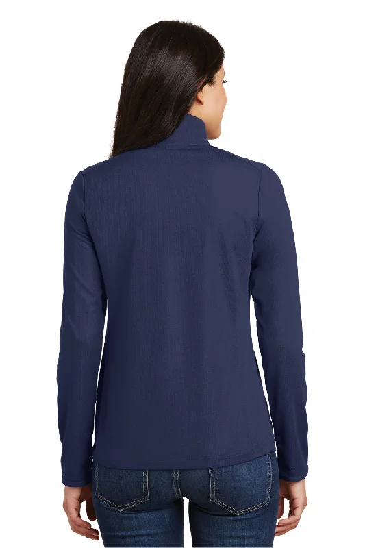 Port Authority Womens Moisture Wicking 1/4 Zip Sweatshirt - True Navy Blue