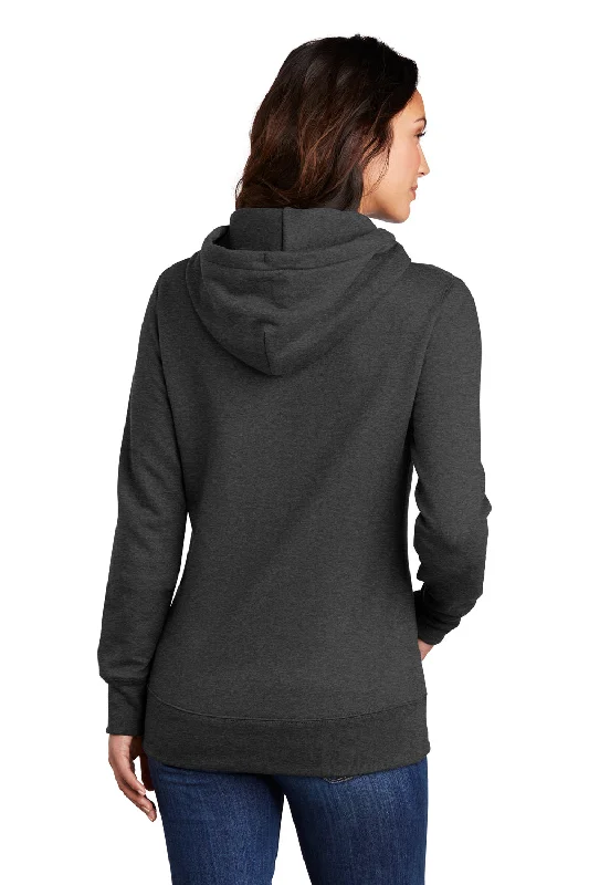 Port & Company Womens Core Fleece Hooded Sweatshirt Hoodie - Heather Dark Grey