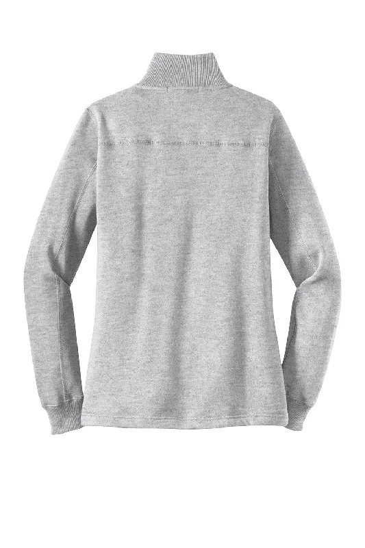 Sport-Tek Womens Shrink Resistant Fleece 1/4 Zip Sweatshirt - Heather Grey