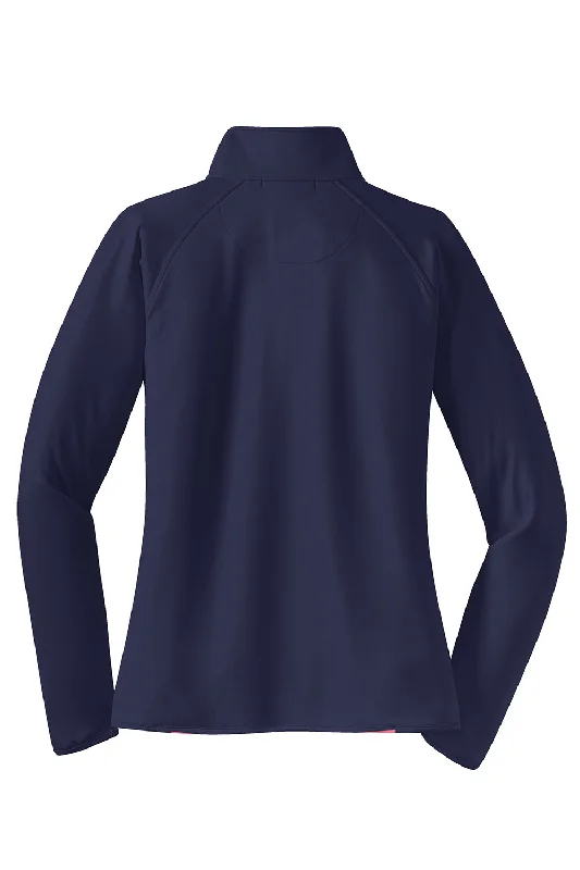 Sport-Tek Womens Sport-Wick Moisture Wicking 1/4 Zip Sweatshirt - True Navy Blue